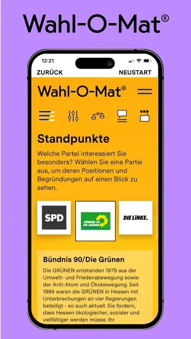 Скриншоты Wahl-O-Mat