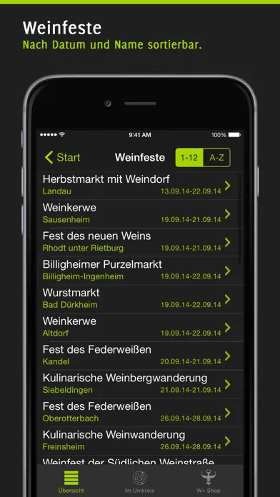 Weinfest+: Weinfestkalender für die Pfalz スクリーンショット