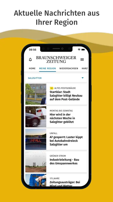Capturas de tela do Braunschweiger Zeitung News