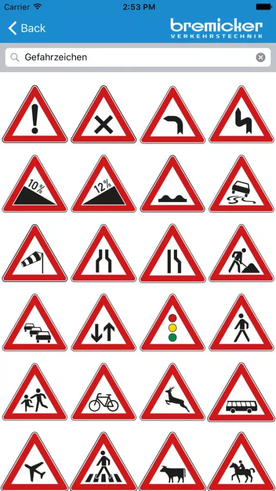 Captures d'écran de Verkehrszeichen Bremicker