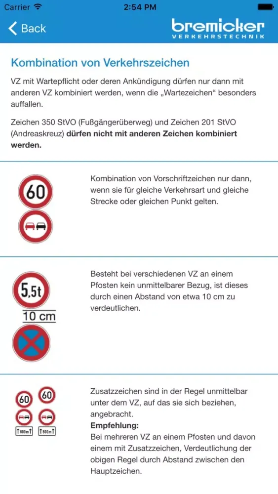 Captures d'écran de Verkehrszeichen Bremicker
