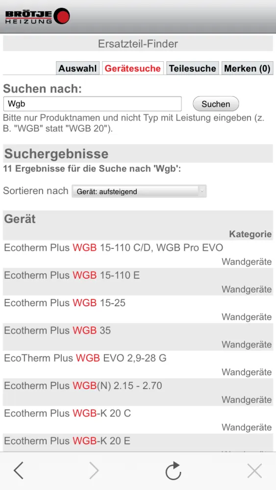BROETJE Ersatzteil App应用截图