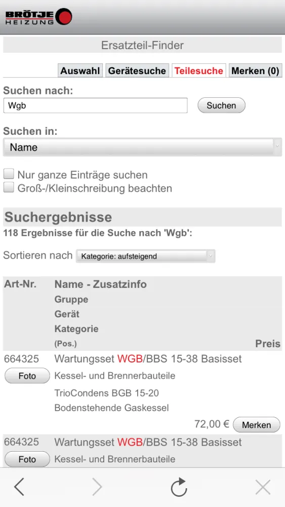 BROETJE Ersatzteil App应用截图