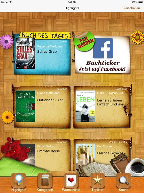 Buch-Ticker - Büchertipps: Romane & E-Books lesen iPad  Screenshots
