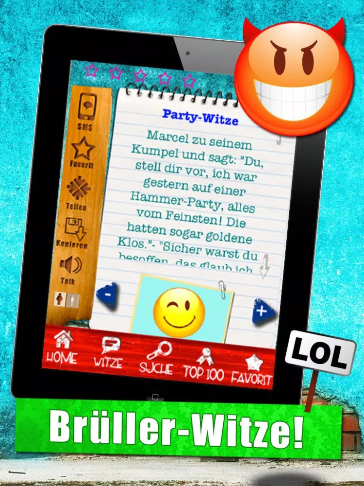NEUE WITZE - Brüller-Jokes zum Ablachen iPad  স্ক্রিনশট