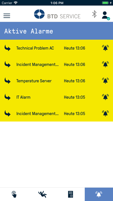 ภาพหน้าจอของ BTD ALARM