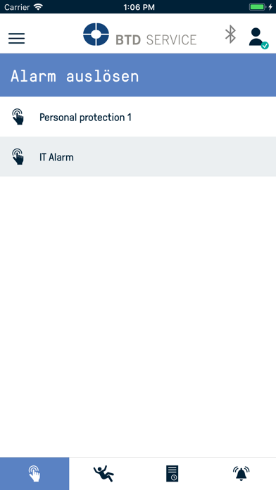 ภาพหน้าจอของ BTD ALARM