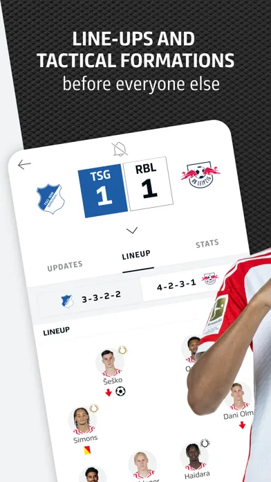 Capturas de tela do Bundesliga Official App