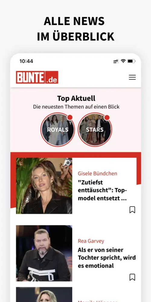 Tangkapan skrin BUNTE.de