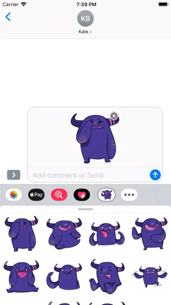 Violet Monster Stickers Screenshots