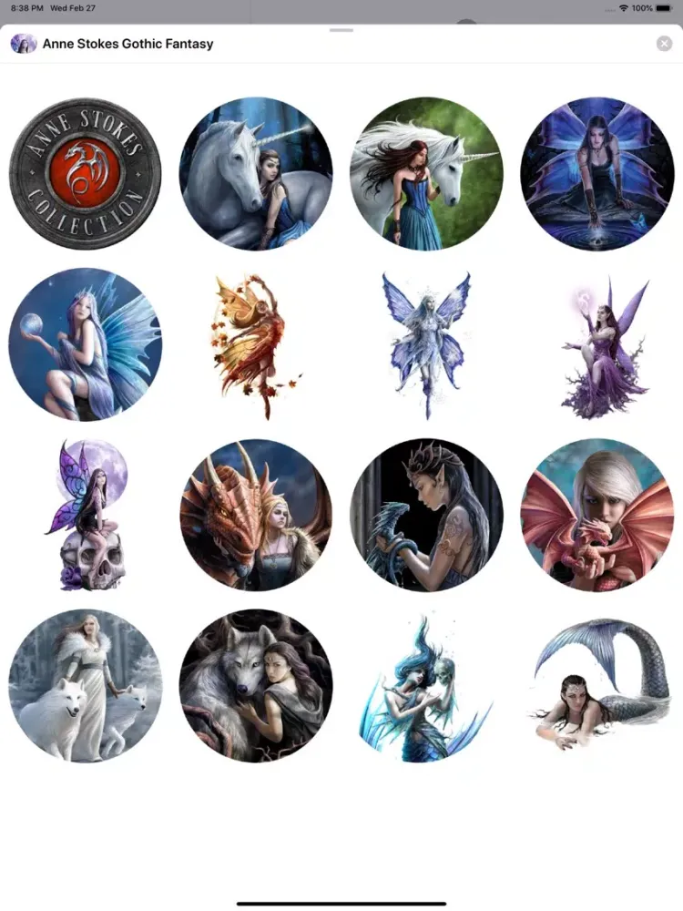 Screenshot di Anne Stokes Beautiful Stickers iPad 