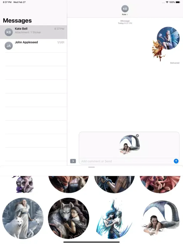 Screenshot di Anne Stokes Beautiful Stickers iPad 