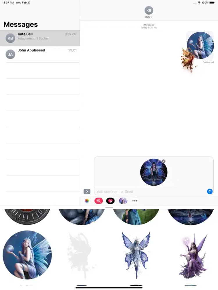 Screenshot di Anne Stokes Beautiful Stickers iPad 