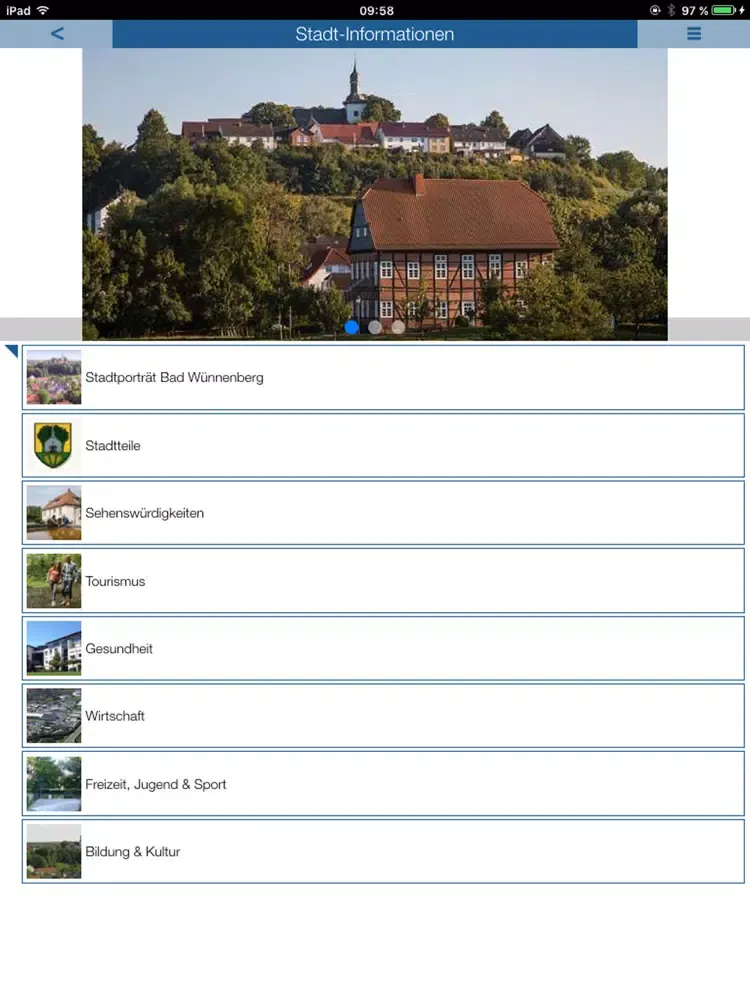 Zrzuty ekranu Bad Wünnenberg iPad 