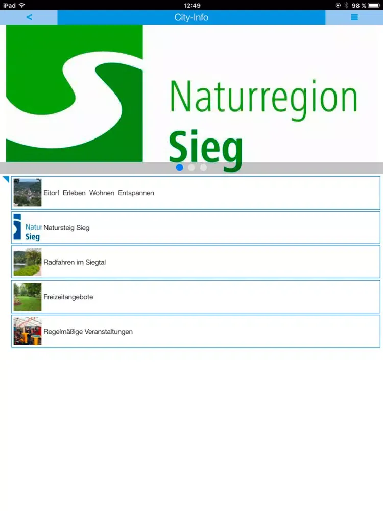 Screenshot di Eitorf iPad 