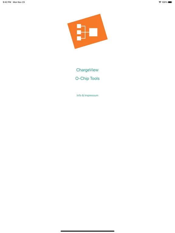 Tangkapan layar ChargeView - an O-Chip Tool iPad 