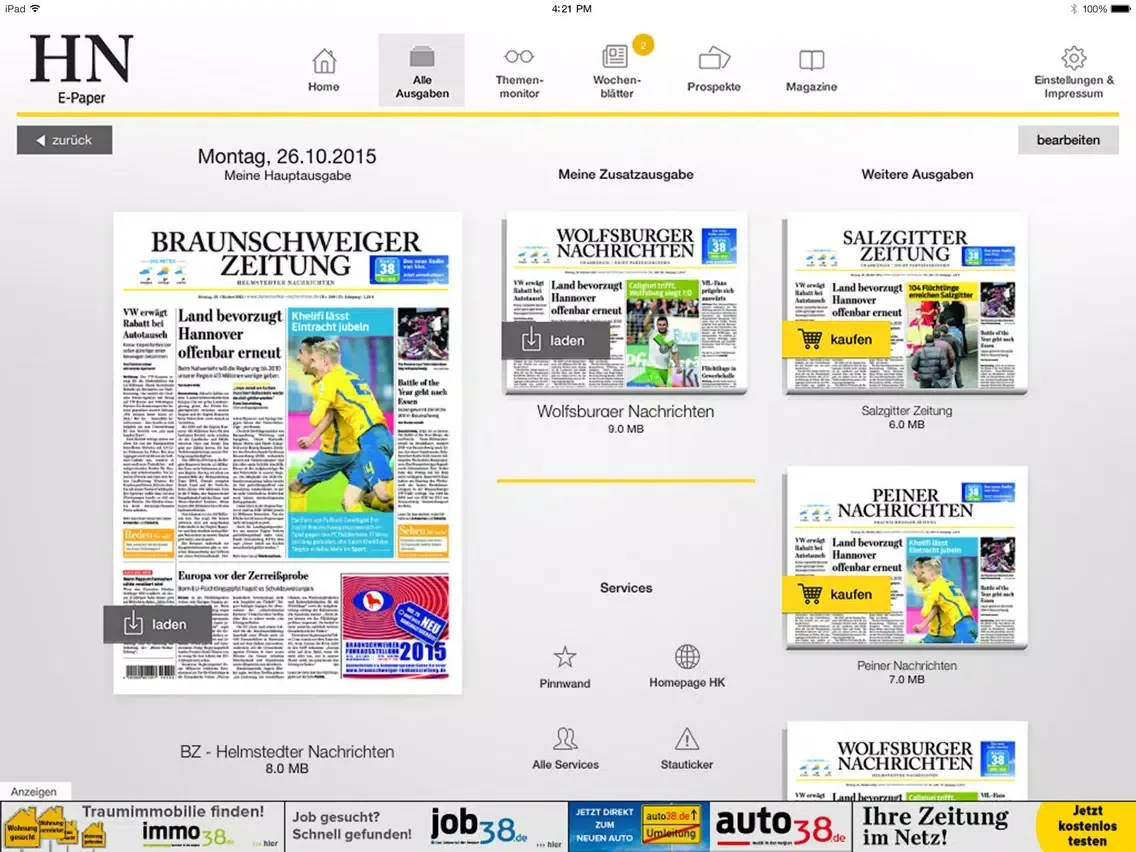 Captures d'écran de Helmstedter Nachrichten ePaper iPad 