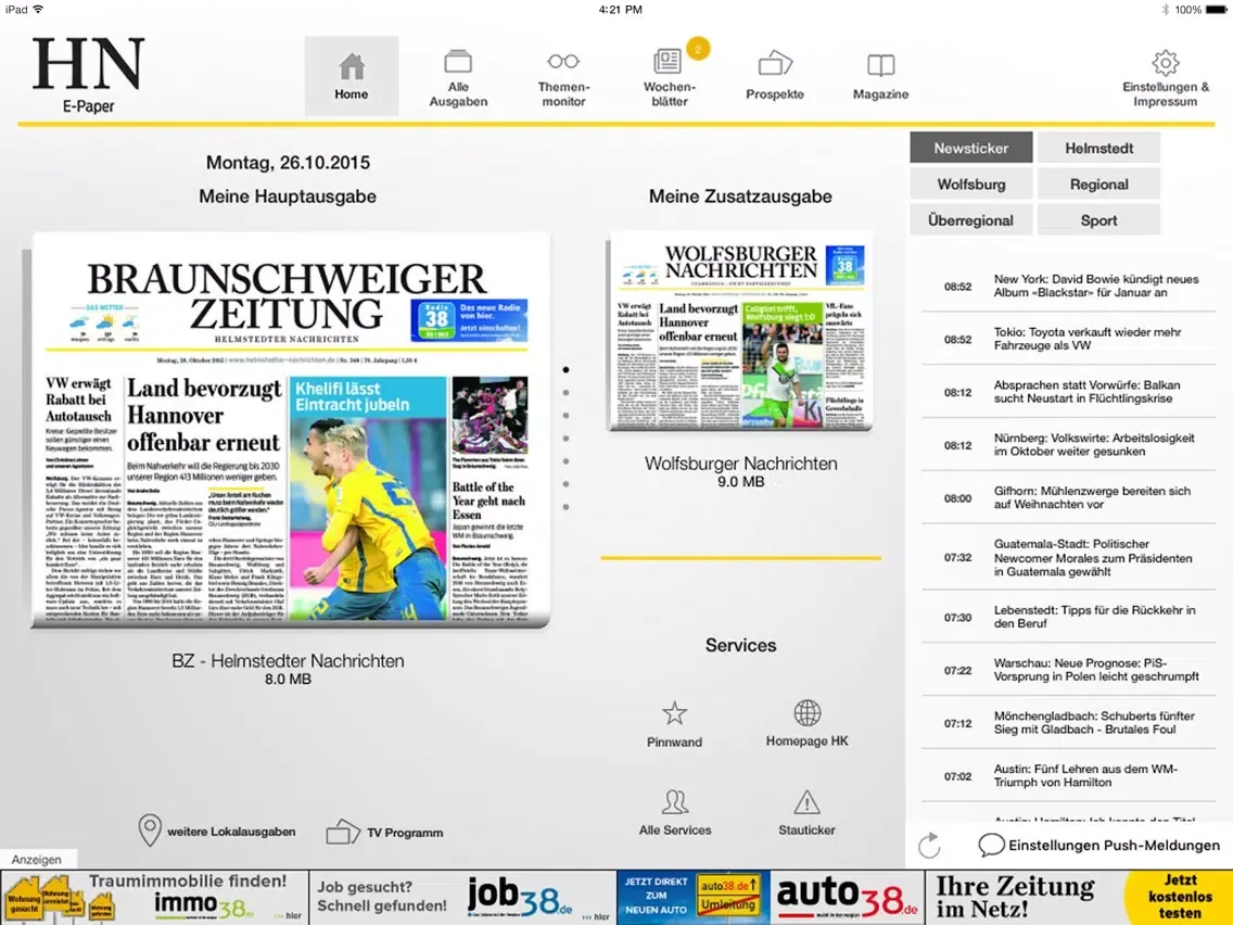 Captures d'écran de Helmstedter Nachrichten ePaper iPad 