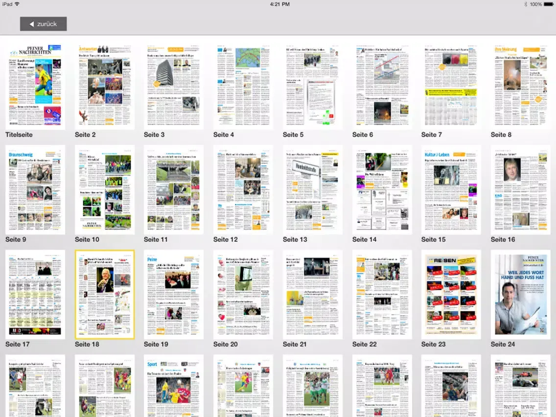ภาพหน้าจอของ Peiner Nachrichten ePaper iPad 