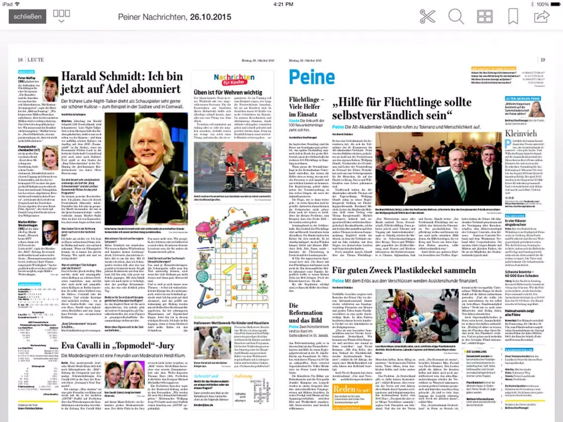ภาพหน้าจอของ Peiner Nachrichten ePaper iPad 