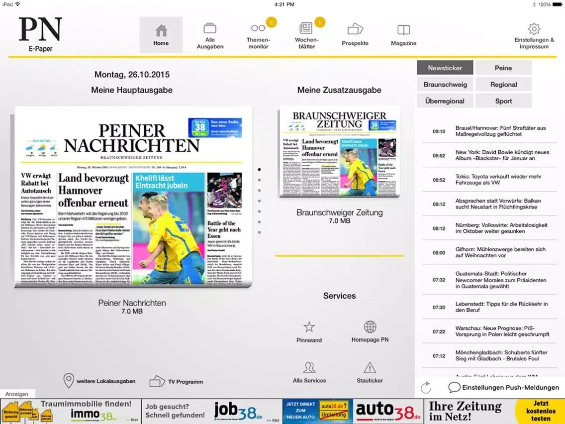 ภาพหน้าจอของ Peiner Nachrichten ePaper iPad 