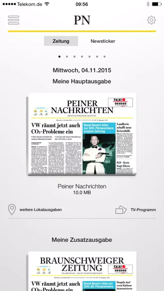 ภาพหน้าจอของ Peiner Nachrichten ePaper