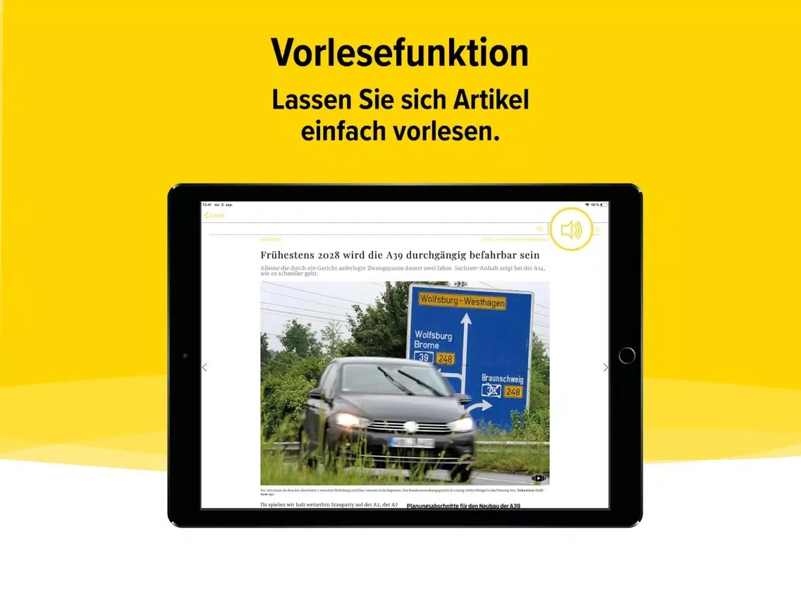 Ảnh chụp màn hình của Salzgitter-Zeitung E-Paper iPad 