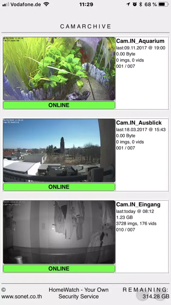 Zrzuty ekranu HomeWatch