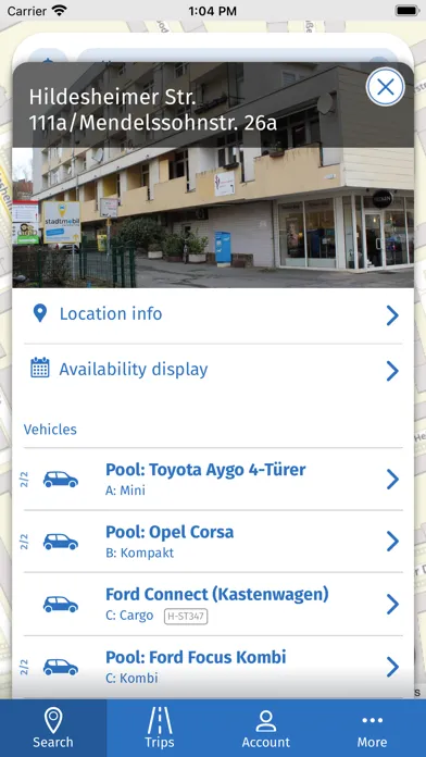 Скриншоты Carsharing Deutschland