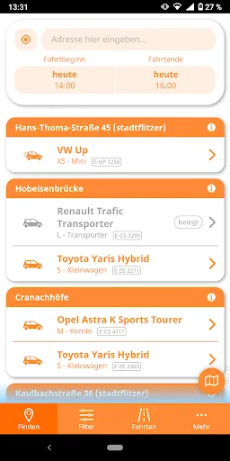 Capturas de pantalla de stadtmobil carsharing