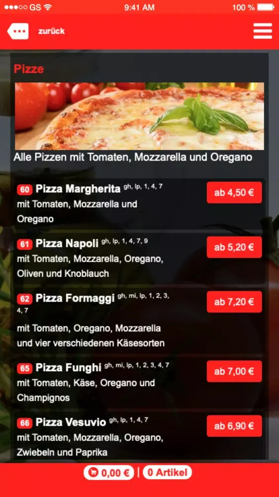 Ảnh chụp màn hình của Ca-Pizza