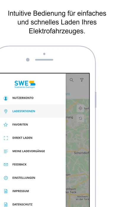 Zrzuty ekranu SWE Lade-App