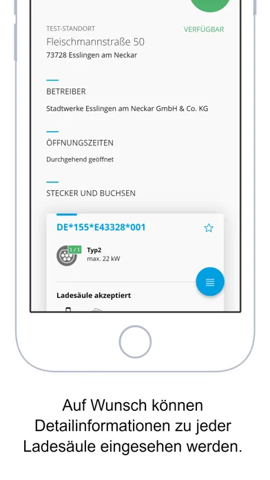 Zrzuty ekranu SWE Lade-App