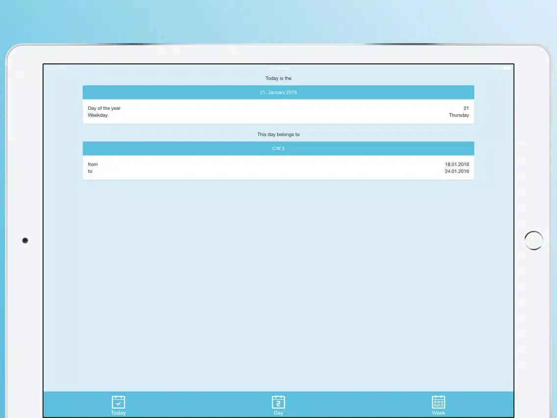 Скриншоты Week 52 - Week Numbers iPad 