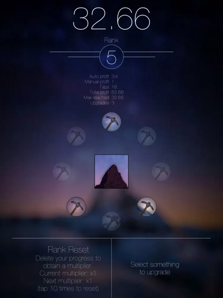 ภาพหน้าจอของ Idle Mountain Miner iPad 