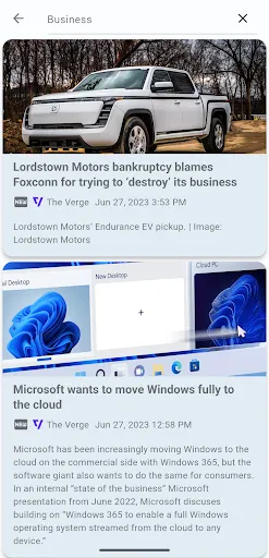 Tangkapan layar Flux News