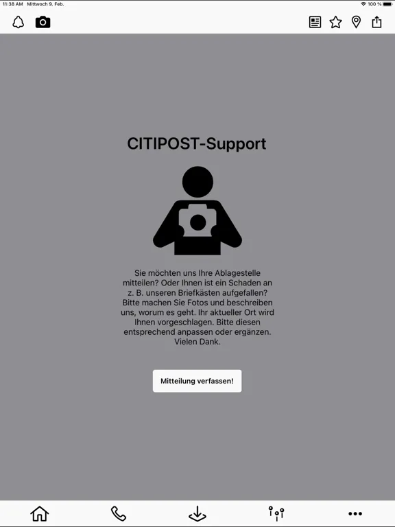 Tangkapan layar CITIPOST Nordwest iPad 