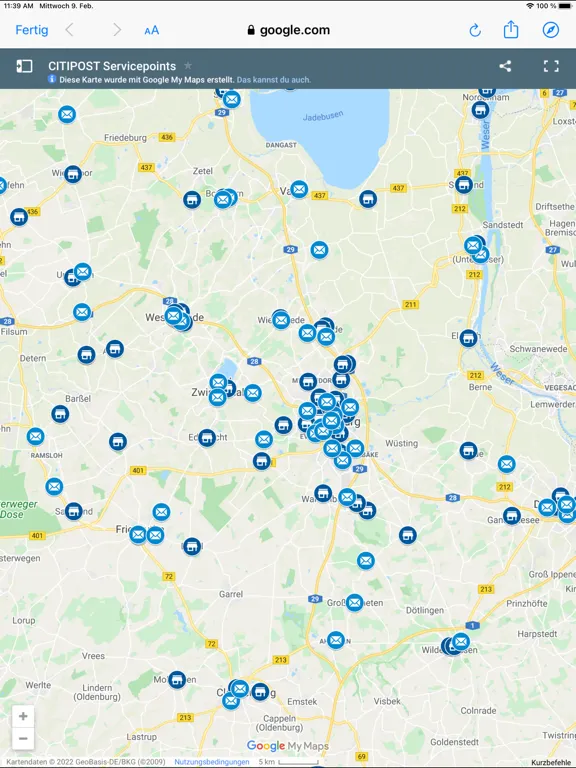 Tangkapan layar CITIPOST Nordwest iPad 