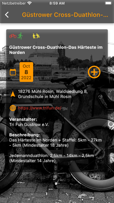Triathlon Veranstaltungen Screenshots