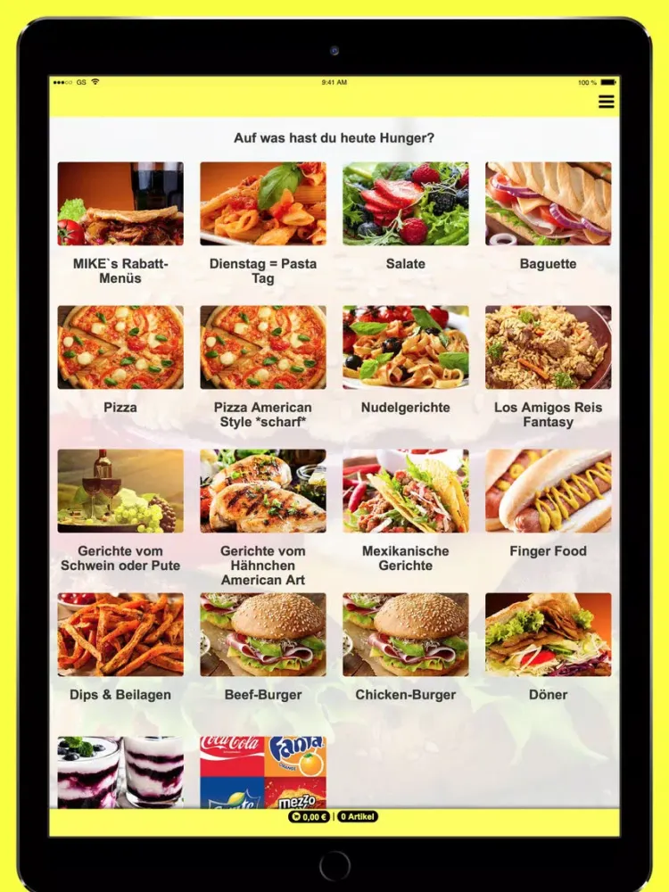 Ảnh chụp màn hình của Mike's Burger iPad 