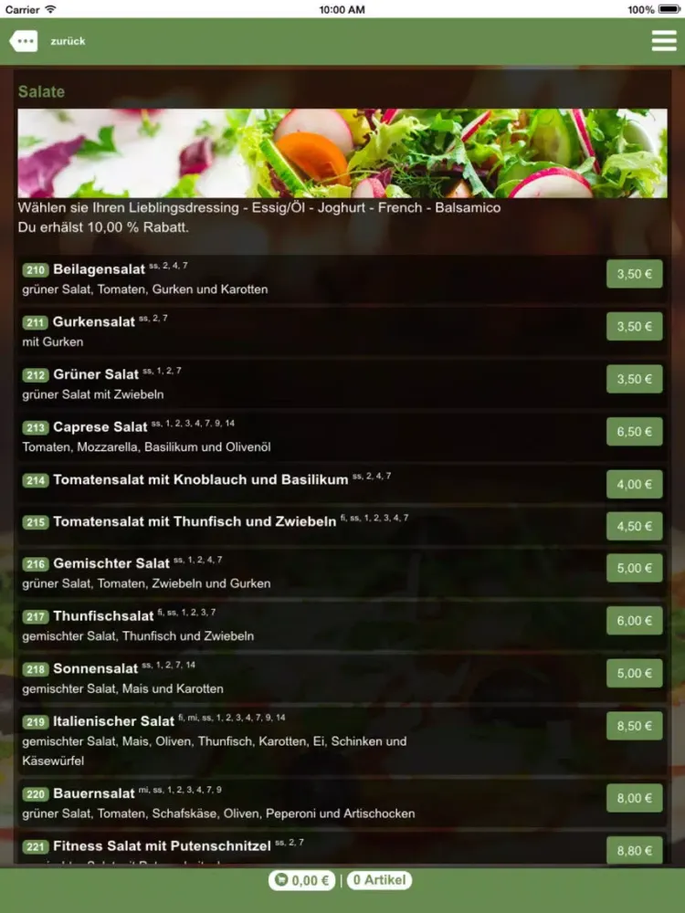 Pizza Catania iPad  Screenshots