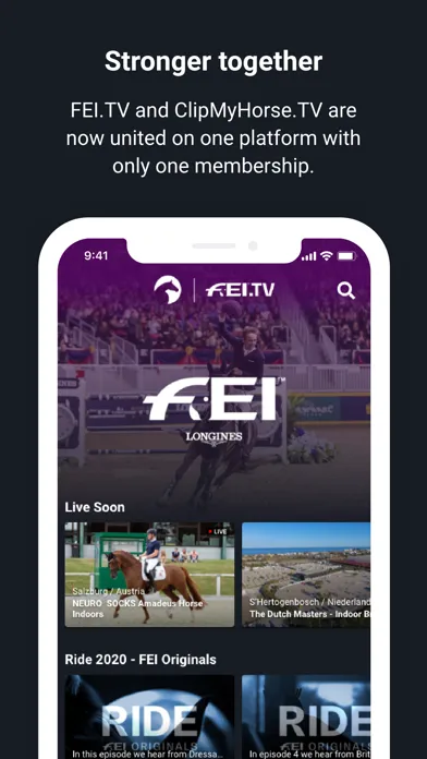 Capturas de pantalla de ClipMyHorse.TV & FEI.TV