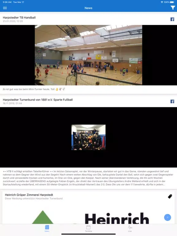 Harpstedter Turnerbund iPad  Ekran Görüntüleri