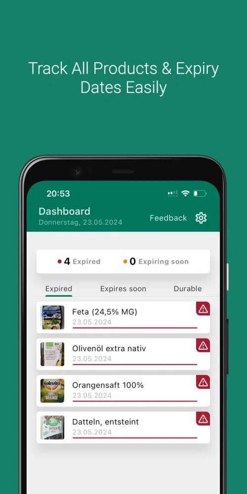 Food Alarm: Expiry Tracker سکرین شاٹس