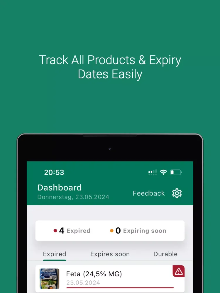 Food Alarm: Expiry Tracker سکرین شاٹس