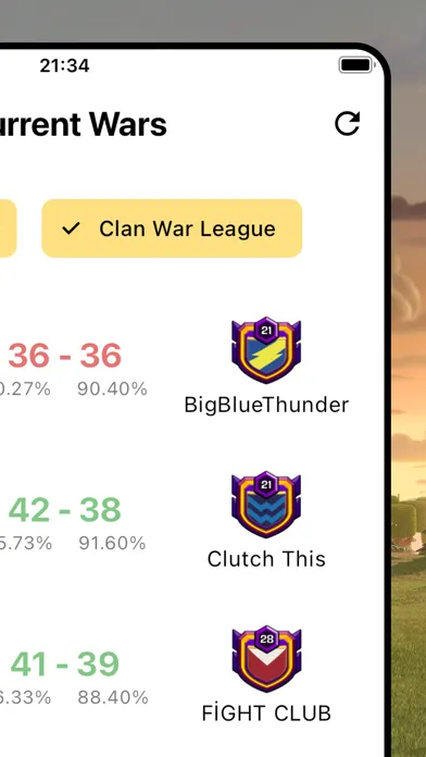 Ảnh chụp màn hình của War Report for Clash of Clans