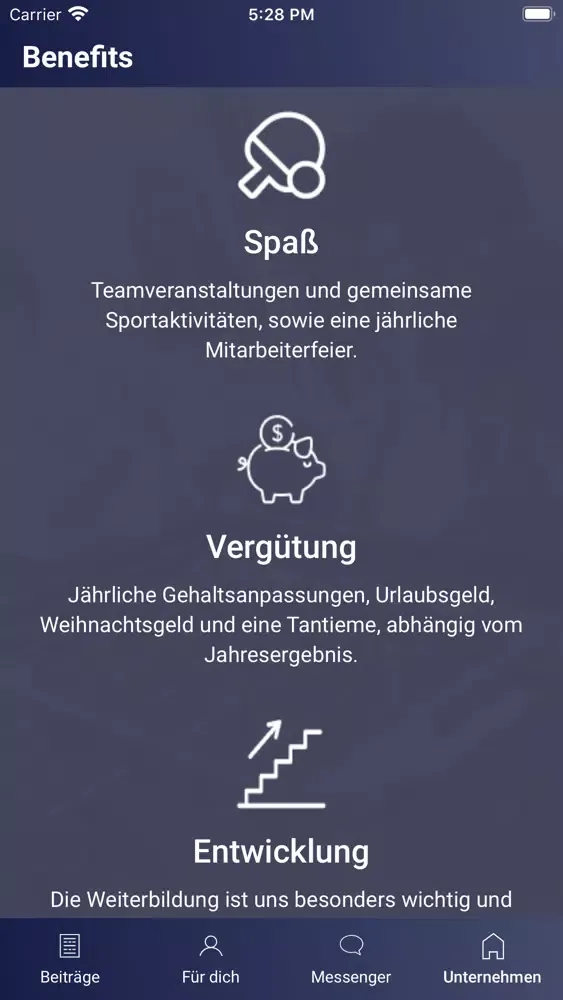Captures d'écran de Sputnik Mitarbeiter-App