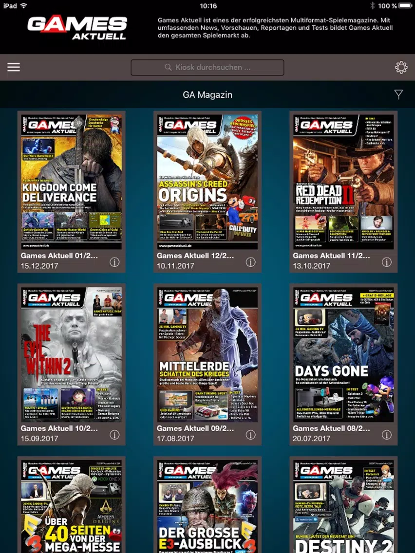 Capturas de pantalla de Games Aktuell iPad 