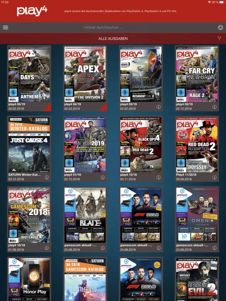 Zrzuty ekranu Play4 iPad 