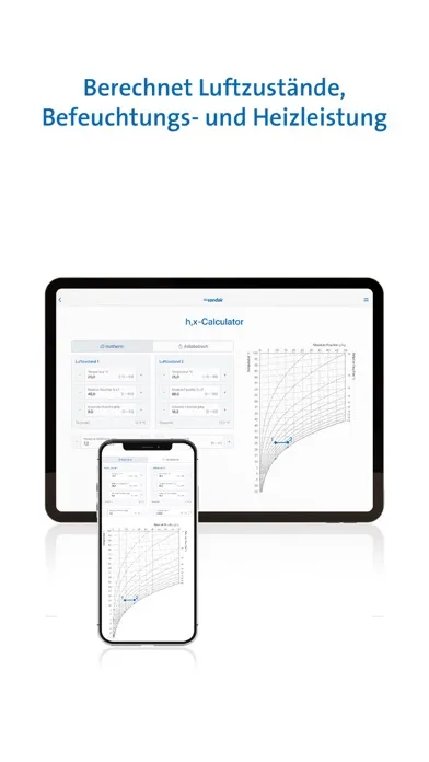 Captures d'écran de Psychrometric Calculator